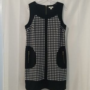 Houndstooth Shift Dress from Cato Sz L
